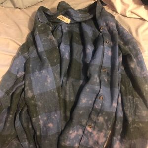 Blue hollister flannel